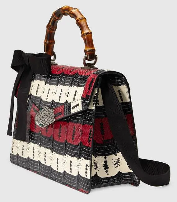 'Lilith' Snakeskin Top Handle Bag