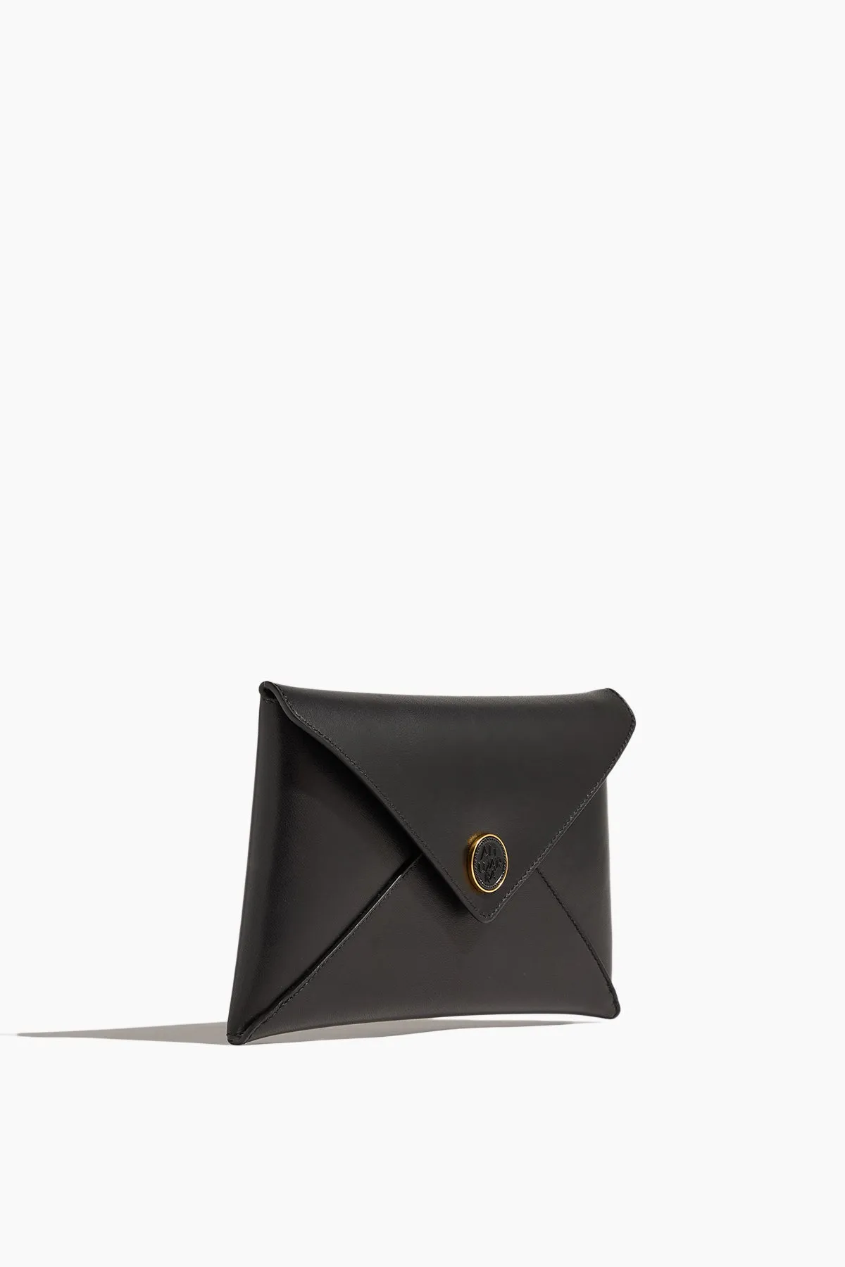 Medallion Envelope Clutch in Black