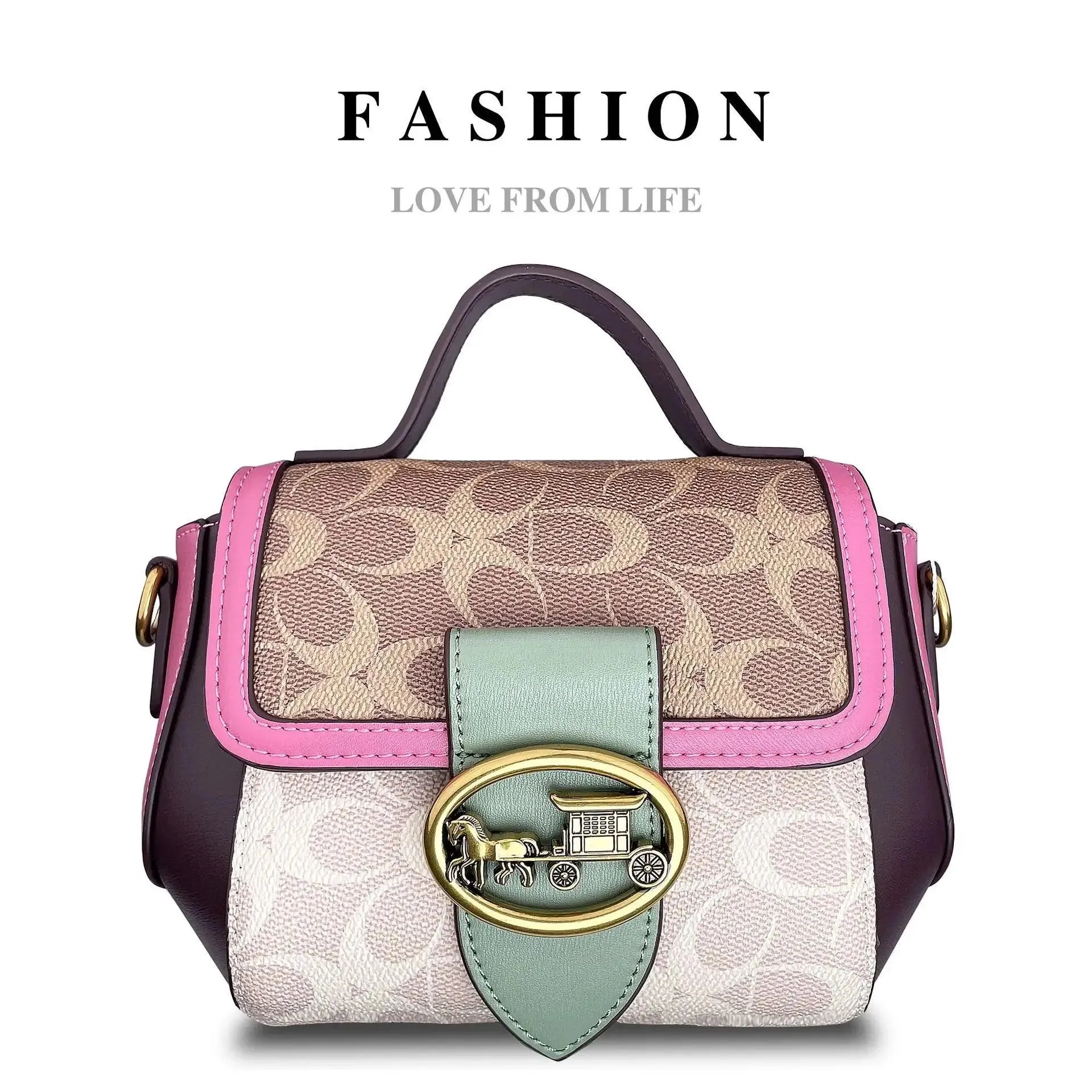 Minimalist Contrasting Colors Designer's Shoulder Bag