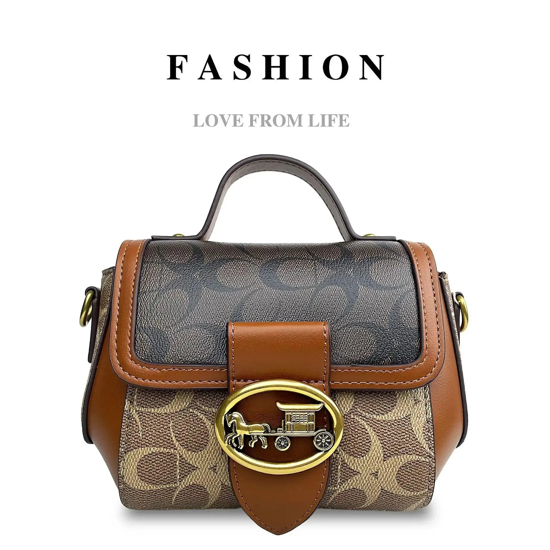 Minimalist Contrasting Colors Designer's Shoulder Bag