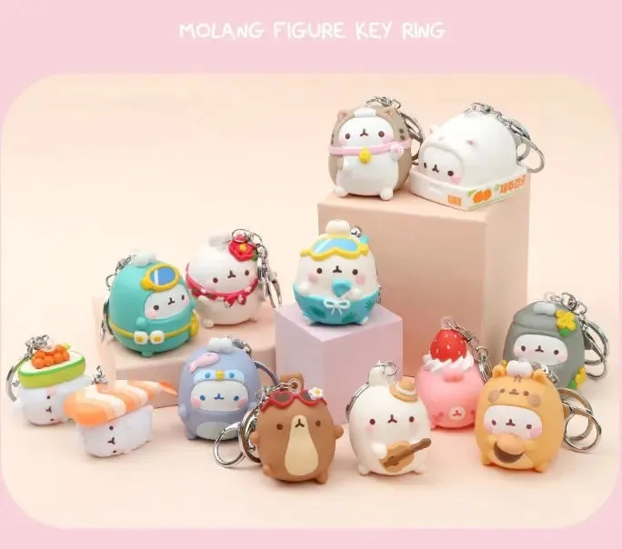 Molang Figure Keyring Bag Charm