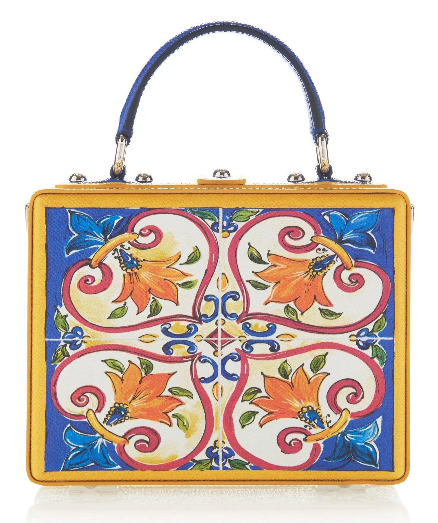 Multi Printed Dauphine Leather Handbag