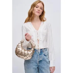 Nadia Woven Crossbody Gold