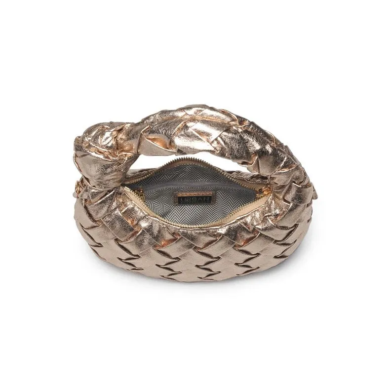 Nadia Woven Crossbody Gold