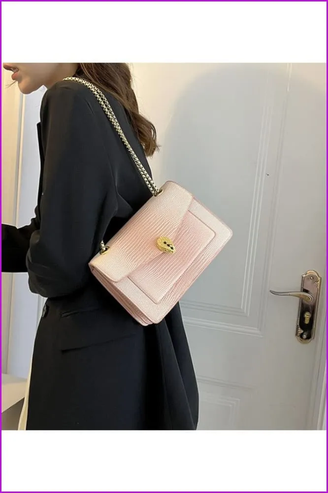 New Fashion Snake Pattern Chain Ladies Shoulder Bags