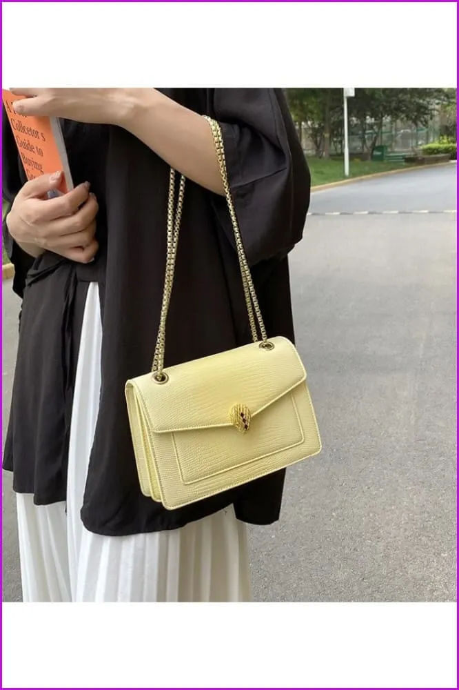 New Fashion Snake Pattern Chain Ladies Shoulder Bags