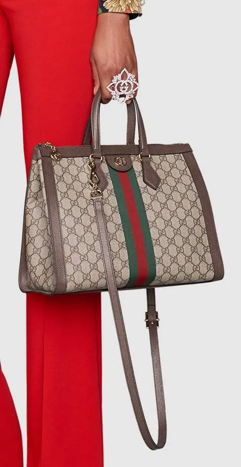 Ophidia GG Web Medium Top-Handle Bag