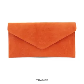 Orange Envelope Clutch Bag