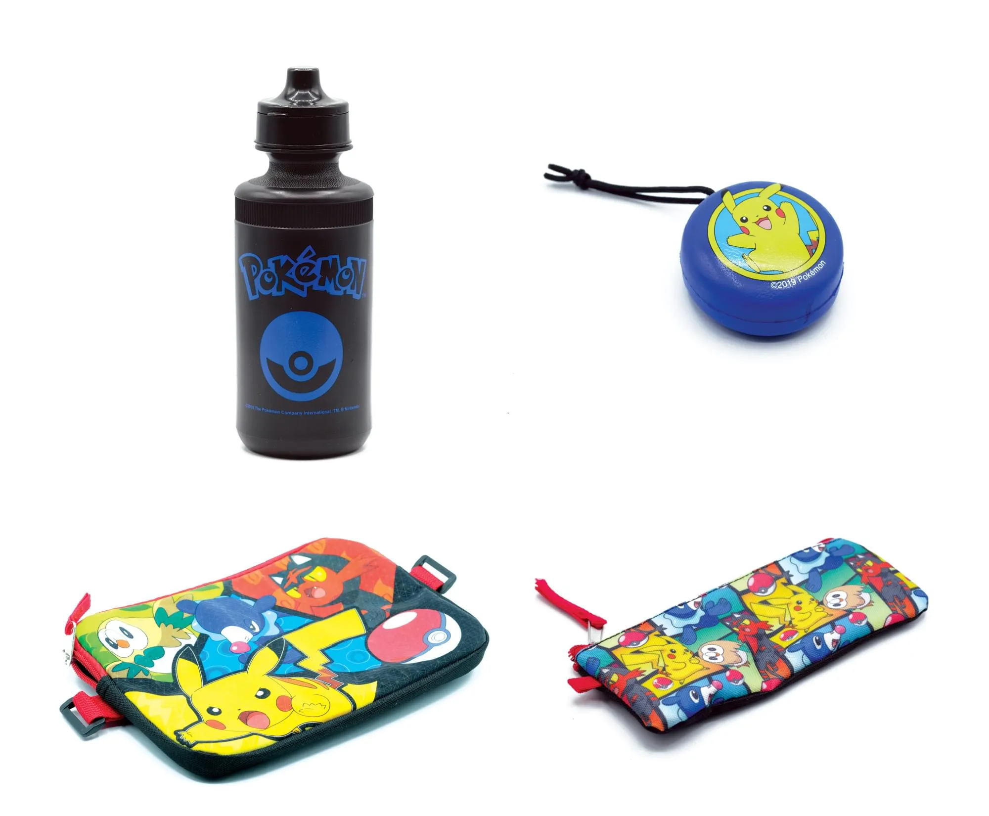 Pokemon Characters 5 Piece 16 Inch Backpack | 2x Cases | Bottle | Zip Pull