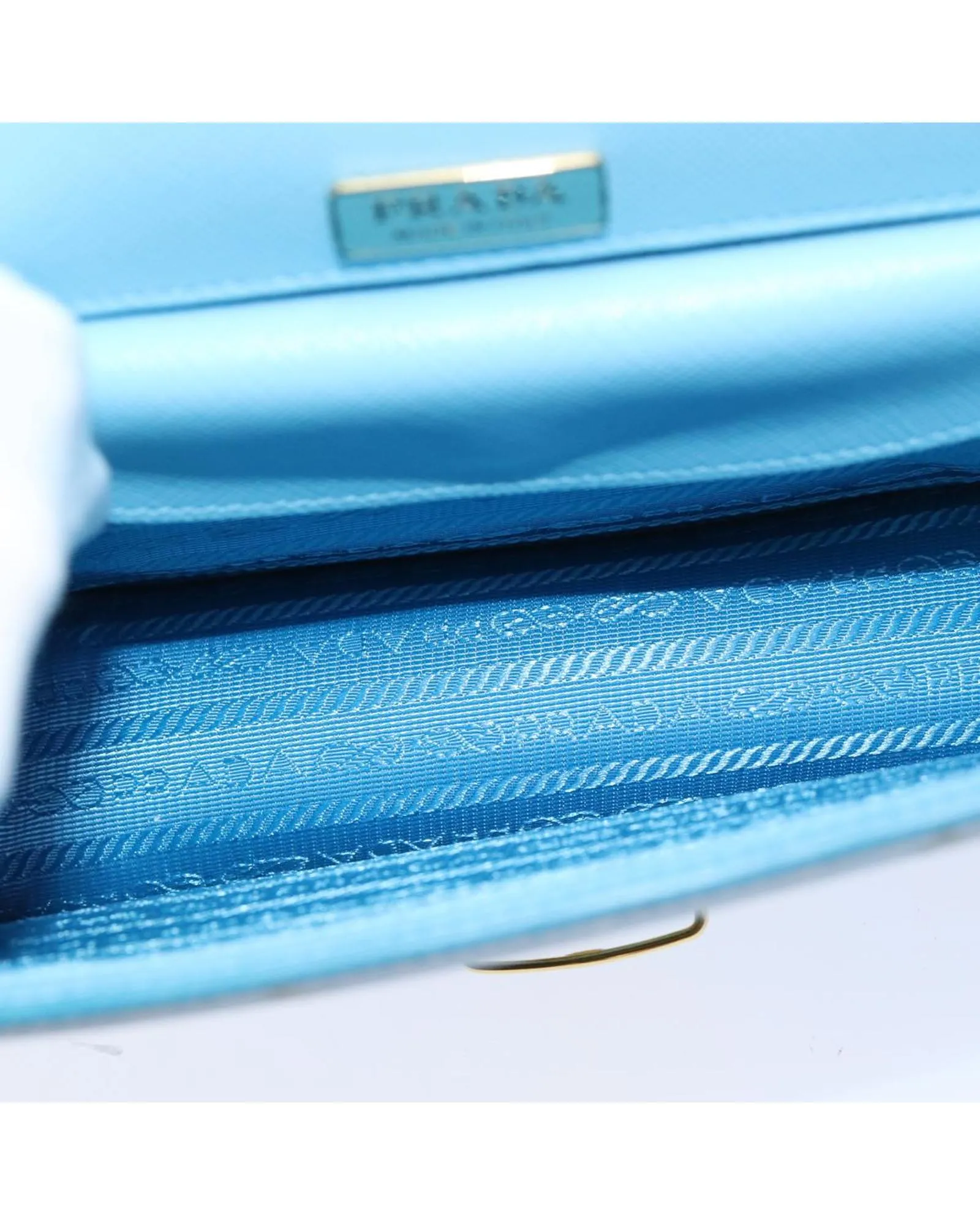 Prada Galleria Shoulder Bag in Blue with Sombrero Print