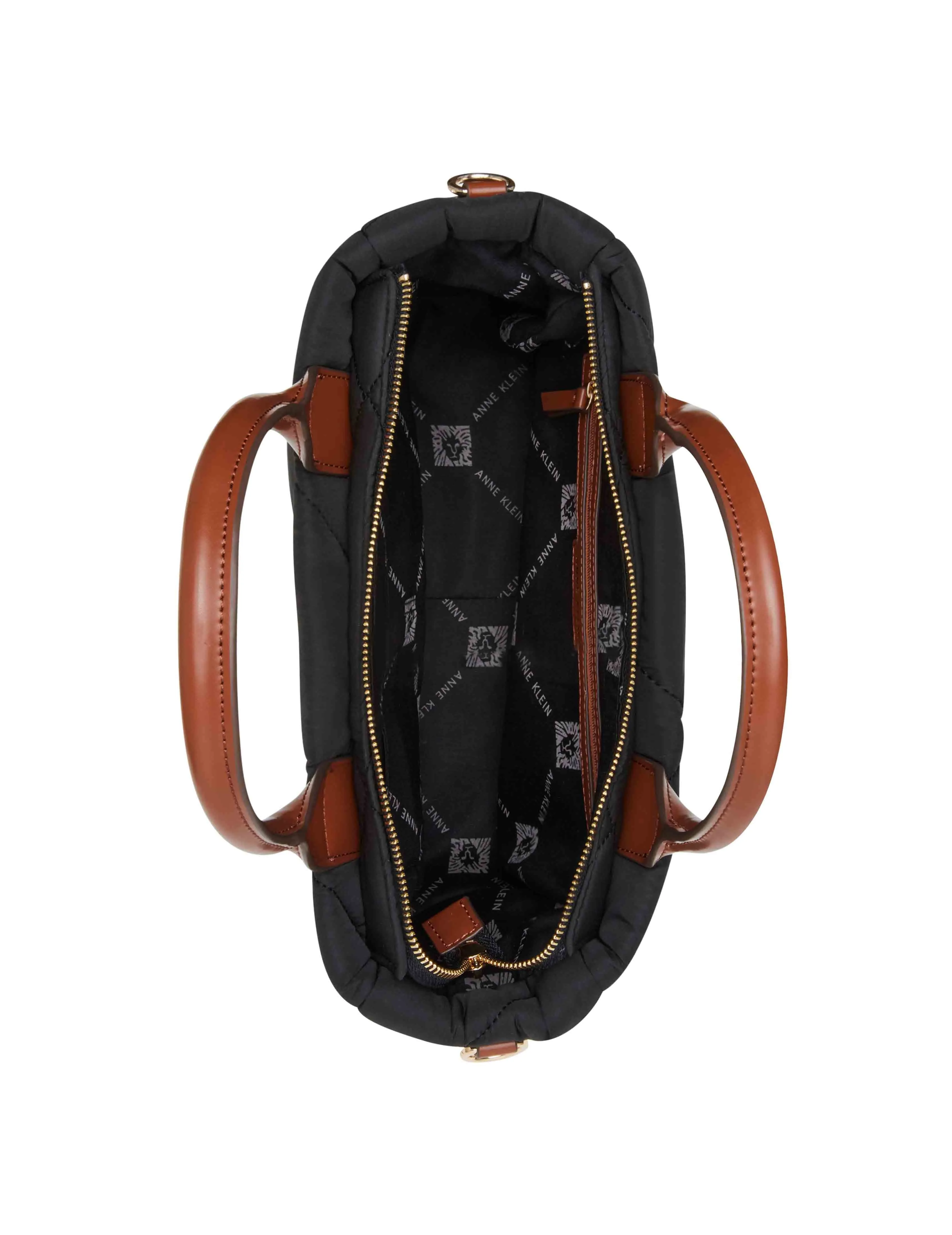 Quilted Nylon Satchel and Pouch