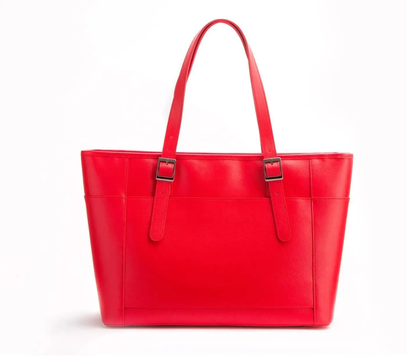 Red Vegan Leather Laptop Bag