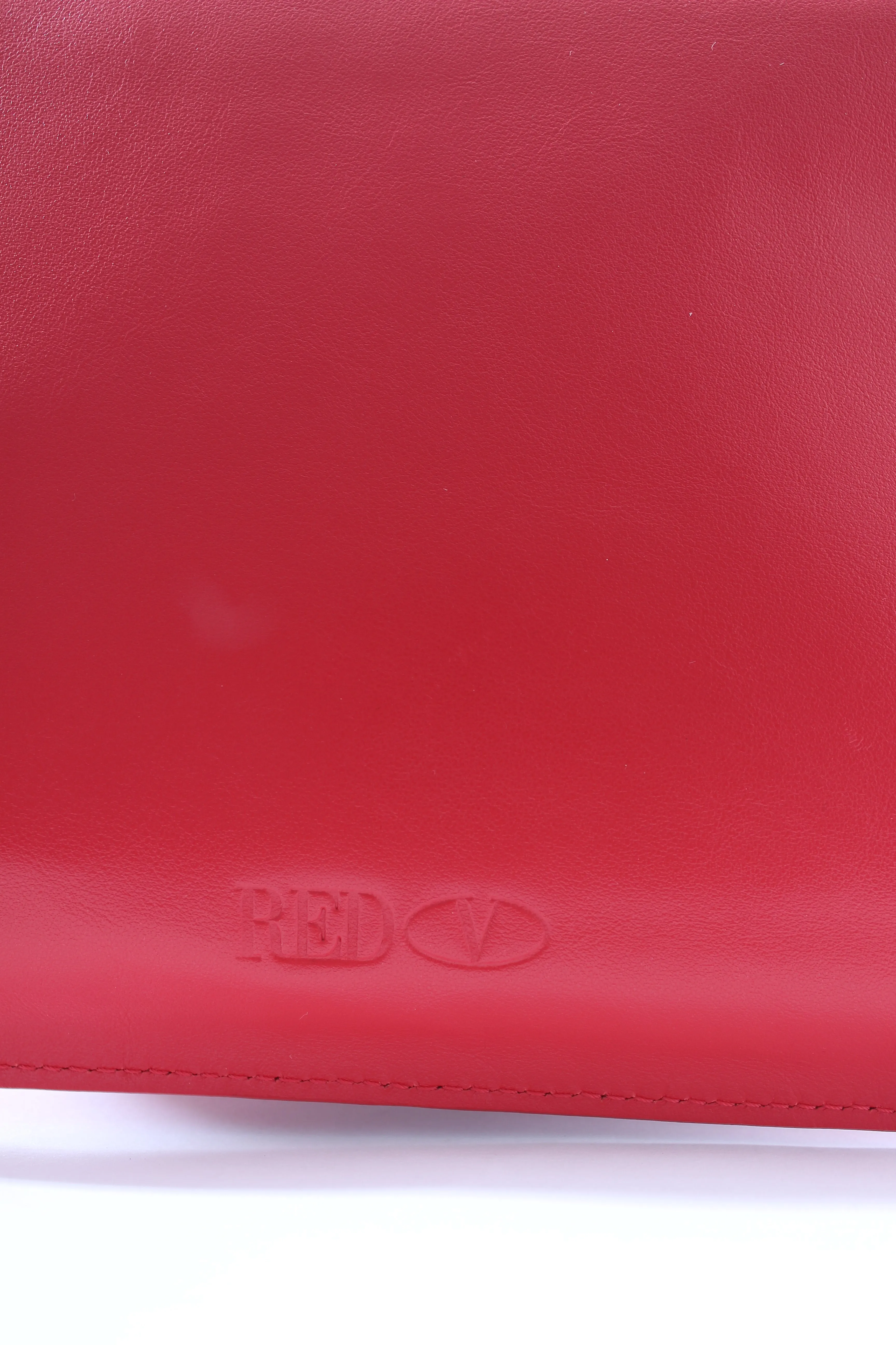 REDValentino Heart Leather Envelope Clutch Bag