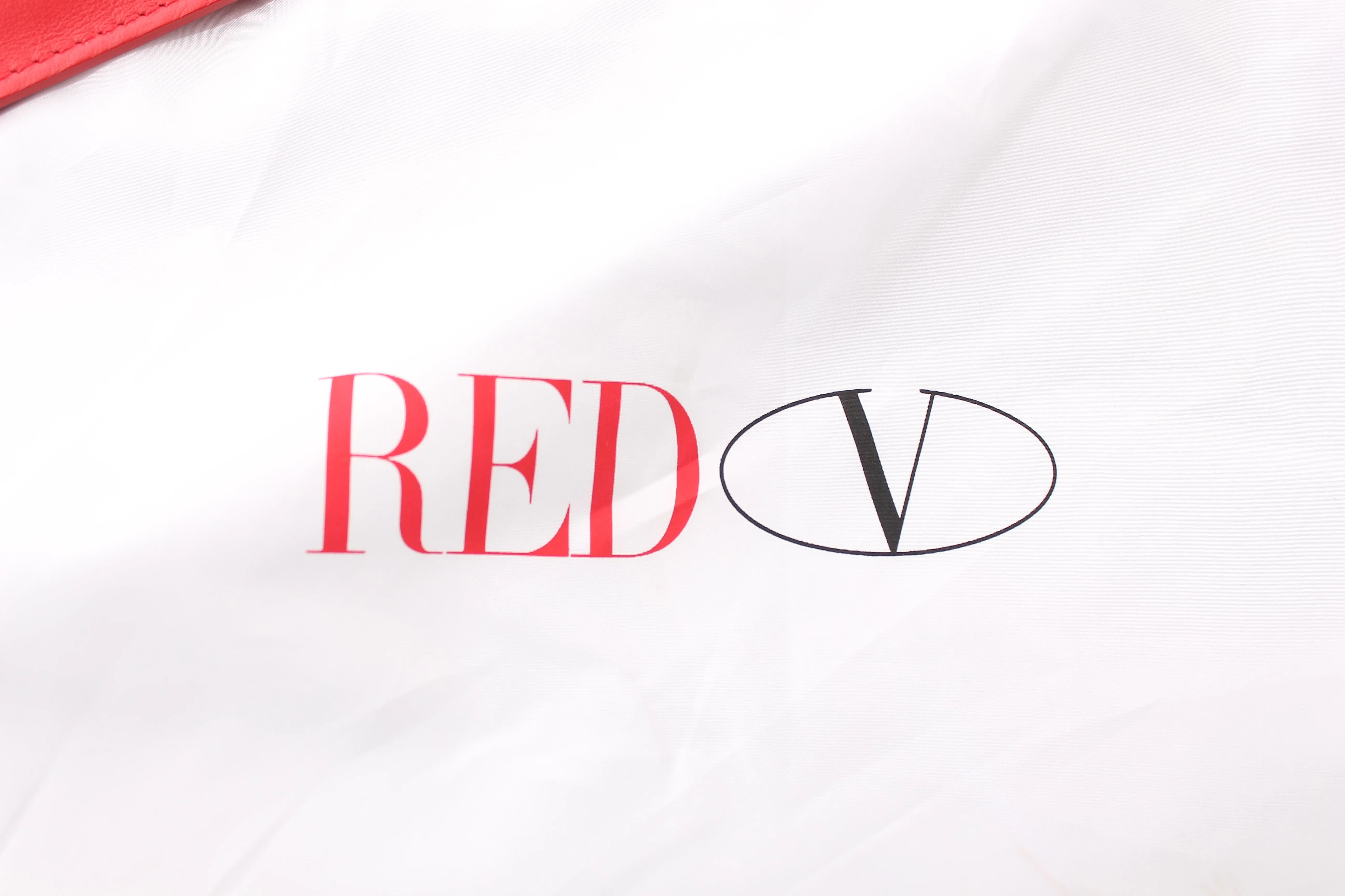 REDValentino Heart Leather Envelope Clutch Bag