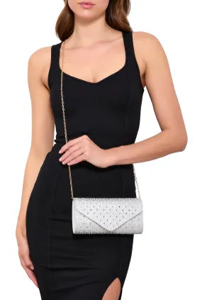 Rhinestone Envelope Convertible Clutch Bag