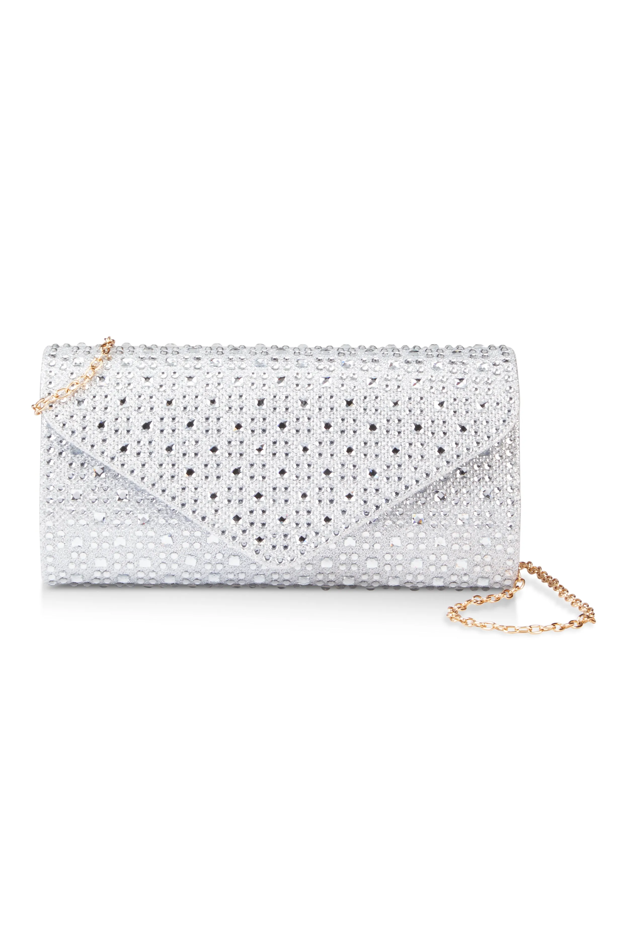 Rhinestone Envelope Convertible Clutch Bag