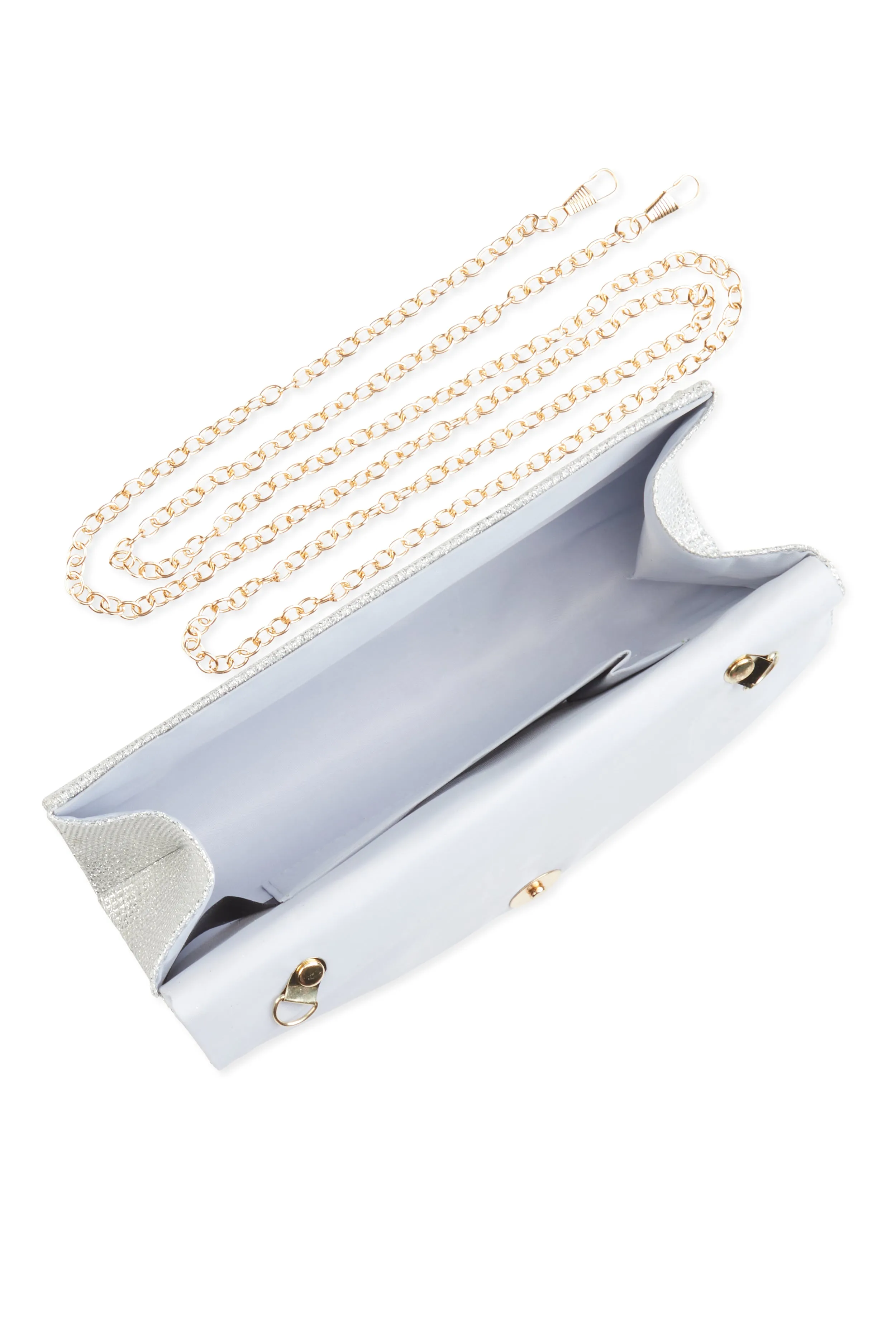 Rhinestone Envelope Convertible Clutch Bag