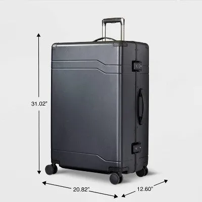 Signature Hardside Trunk Large Checked Spinner Suitcase Black - Open Story