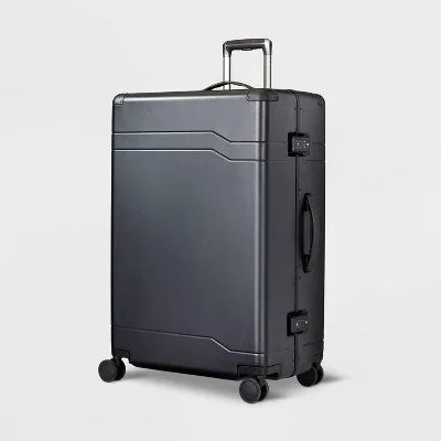 Signature Hardside Trunk Large Checked Spinner Suitcase Black - Open Story