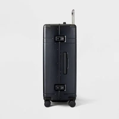 Signature Hardside Trunk Large Checked Spinner Suitcase Black - Open Story