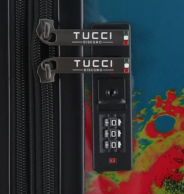 TUCCI Exotic Hamsa 24” Medium Hardside Checked Suitcase