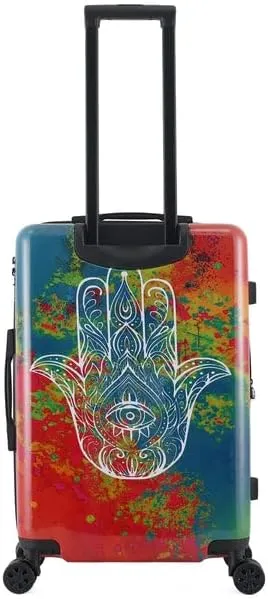 TUCCI Exotic Hamsa 24” Medium Hardside Checked Suitcase