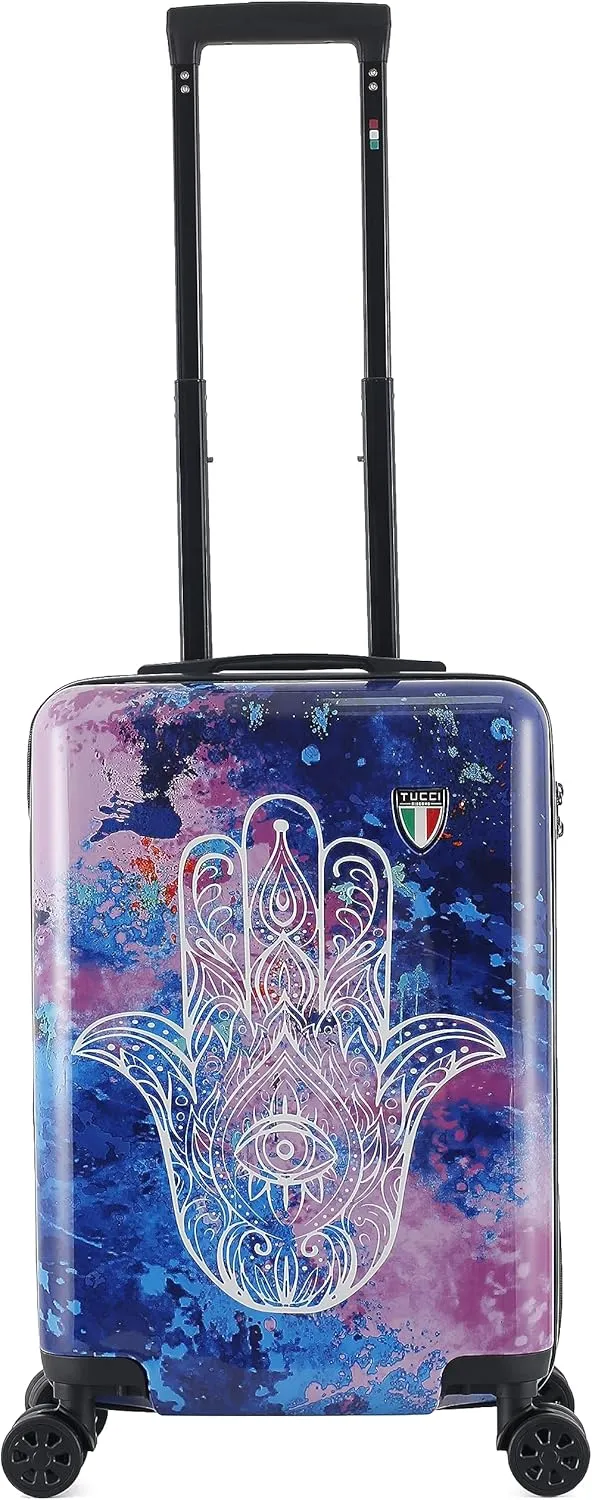 TUCCI Italy Exotic Hamsa Carry on Hardside Suitcase