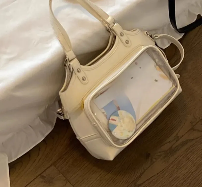 Uakiss Casual All Match Kawaii Mini Handbags Women Purses Y2k Aesthetic Sweet Fashion Ita Bag Transparent Fairy Shoulder Crossbody Bags