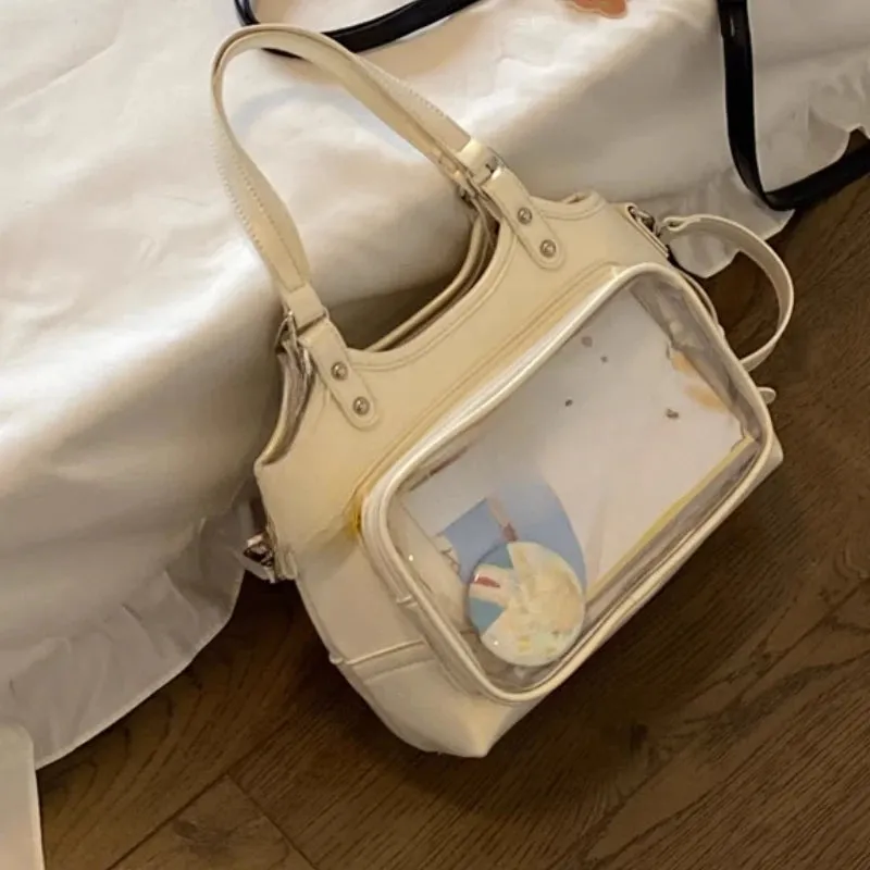 Uakiss Casual All Match Kawaii Mini Handbags Women Purses Y2k Aesthetic Sweet Fashion Ita Bag Transparent Fairy Shoulder Crossbody Bags