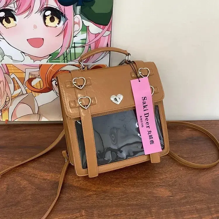 Uakiss JK Uniform Backpacks Women Y2K Subculture PU Satchels Aesthetic Designer Mochilas Para Mujer Daily Students Ita Bag Female
