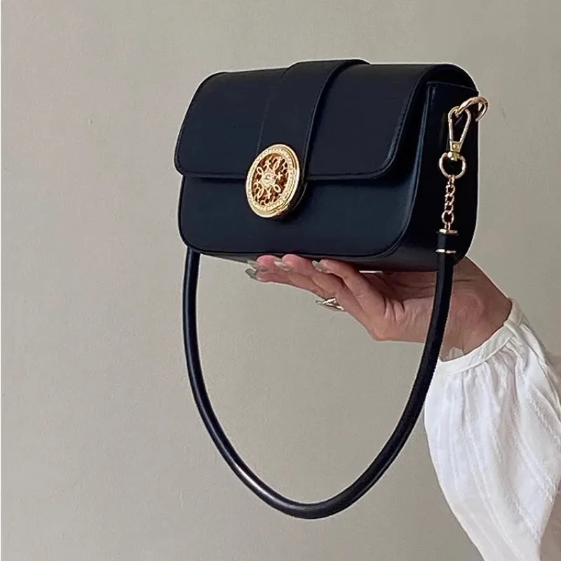 Uakiss Luxury Design Vintage Fashion Shoulder Bags All Match Chic Office Lady Fairy Underarm Bag Y2k Aesthetic Women Handbags Crossbody