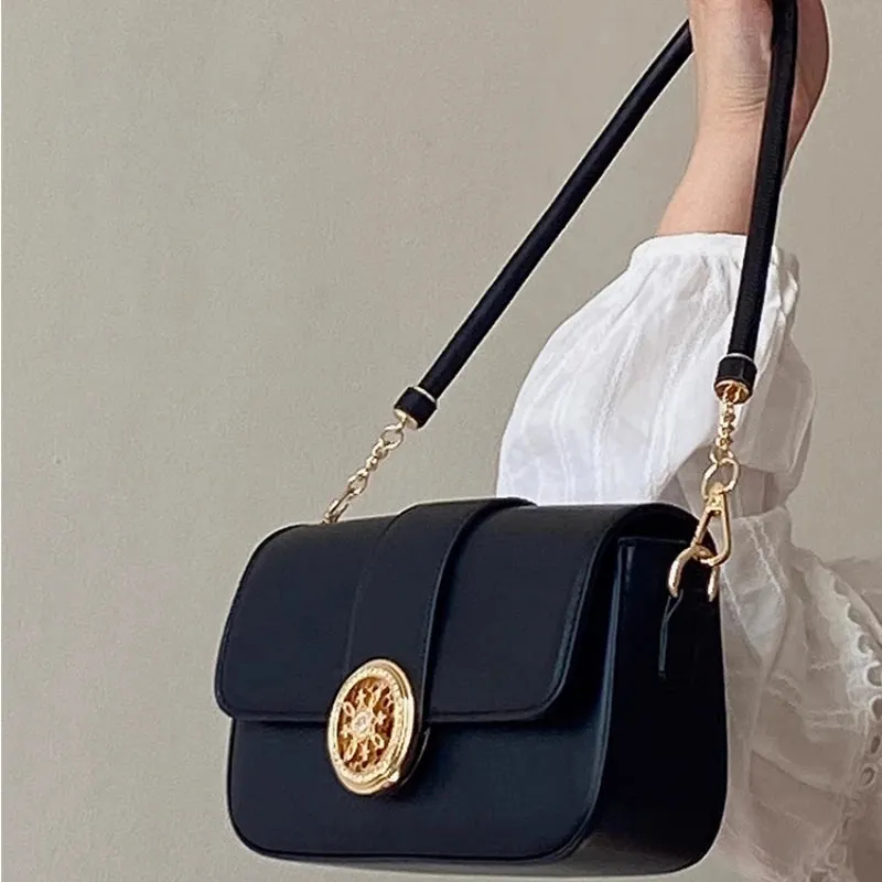 Uakiss Luxury Design Vintage Fashion Shoulder Bags All Match Chic Office Lady Fairy Underarm Bag Y2k Aesthetic Women Handbags Crossbody