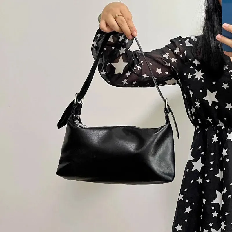 Uakiss Y2k Aesthetic Purses and Handbags Vintage Heart Punk Star Diamond Chain Shoulder Bag Fashion All Match Streetwear Crossbody Bags