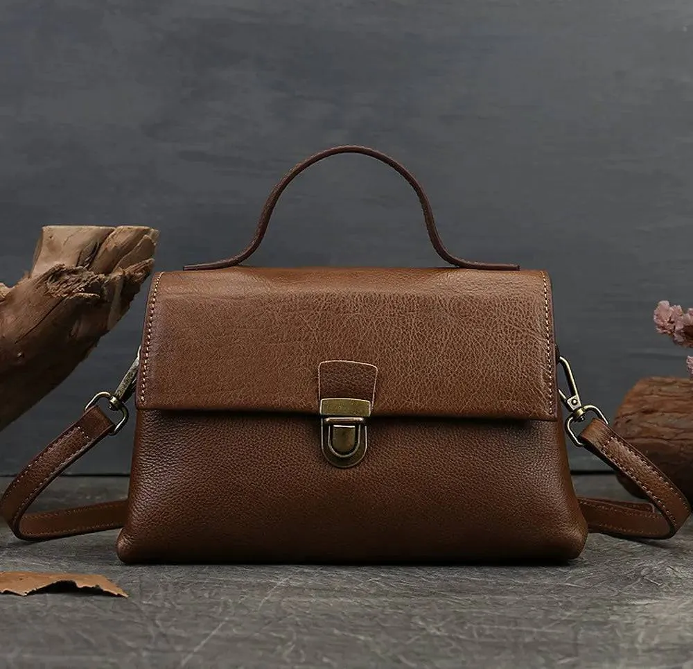 Women Satchel Shoulder Bag Vintage Top Handle Bag