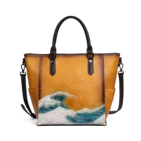 Womens shopper large vintage-leather tote