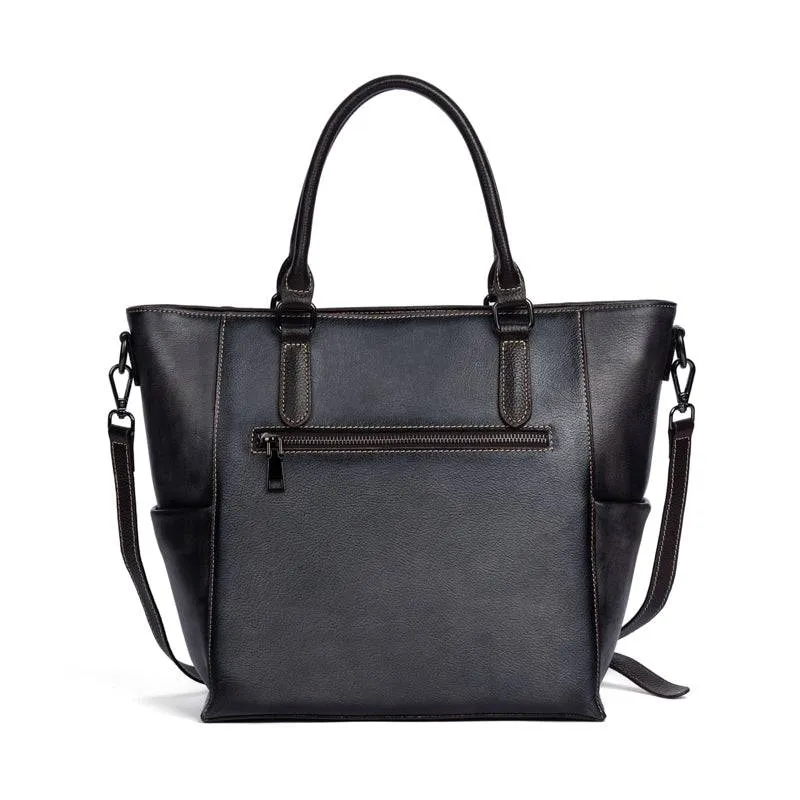 Womens shopper large vintage-leather tote